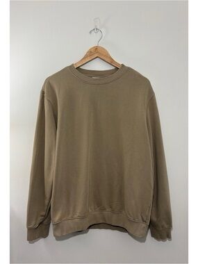 Weekday “Standard Sweatshirt” tan oversized crewneck sweatshirt (medium)